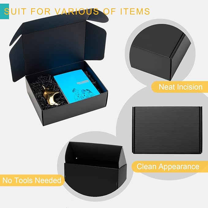 Mcfleet 12x9x4" Black Shipping Boxes - Image 4