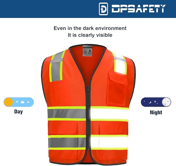 9 Pockets Hi Vis Safety Vest - Image 4