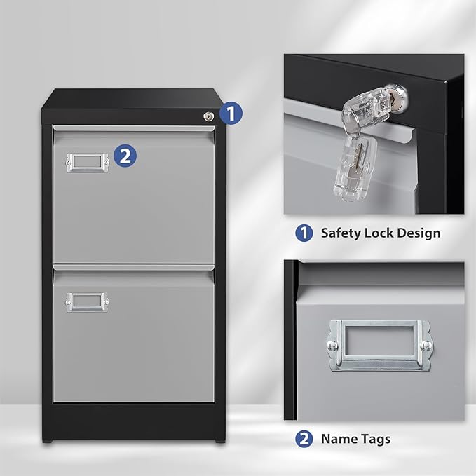 2 Drawer File Cabinet, Filing Cabinets - Image 7