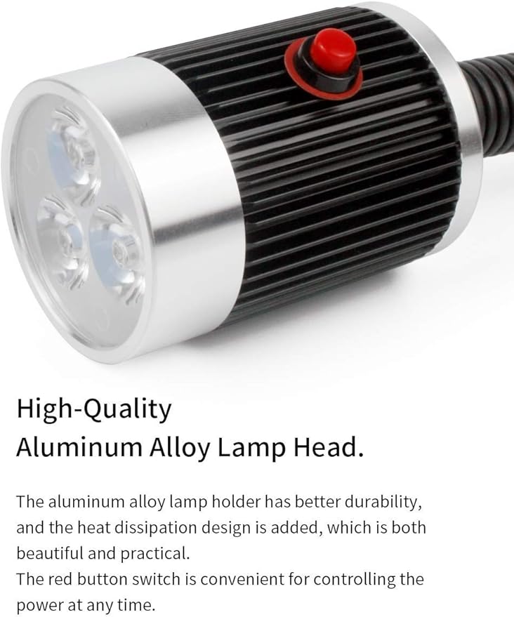 Gooseneck LED Light, Clamp Gooseneck Light 900 Lumen 120 Volt Fixed - Image 3