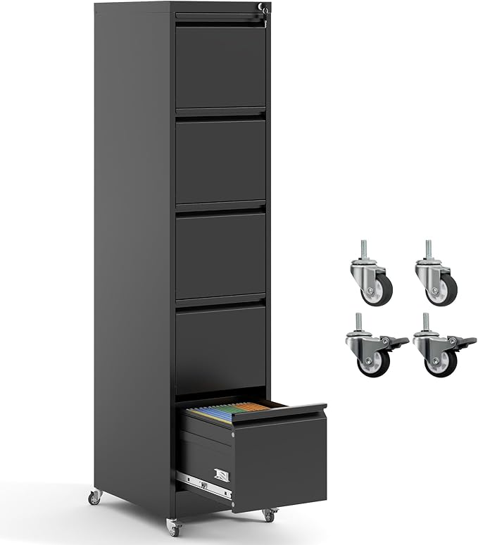 5 Drawer Locking File Cabinet by IKIMIMetalFurniture