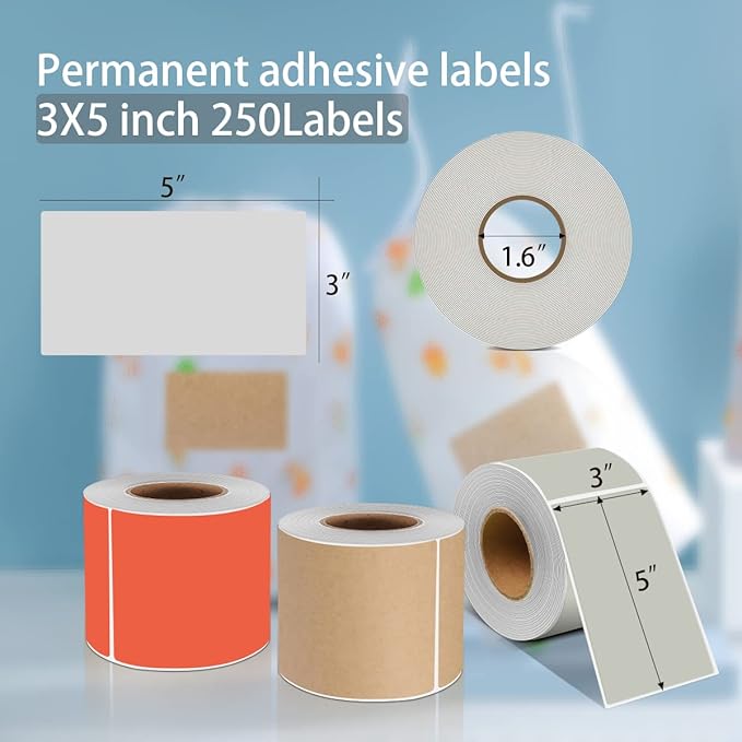 PARLAIM 3 X 5 Inch Rectangle Adhesive Color Coding Stickers, Square Grey - Image 2