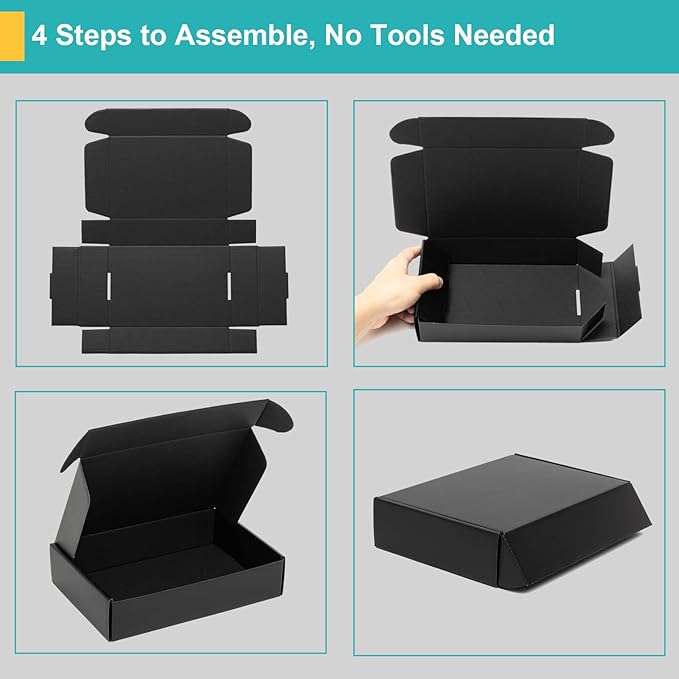 Mcfleet 12x9x4" Black Shipping Boxes - Image 7