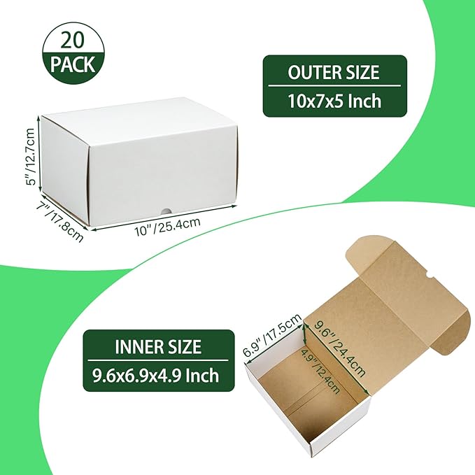 10x7x5 Inches Shipping Boxes Set of 20 - Image 2
