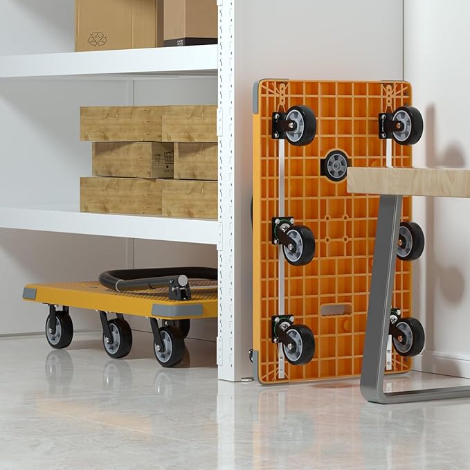 WUD Push Cart, Folding Mobile Platform Trolley, Thickened and Reinforced - Image 6