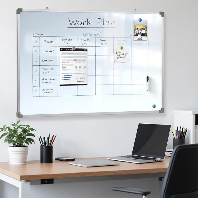MaxGear Dry Erase Board for Wall, Double-Sided Large Whiteboard, Hanging for - Image 9