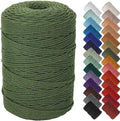 NOANTA Olive Green Macrame Cord 3mm x 328yards, Cotton Rope Macrame Yarn by NOANTA