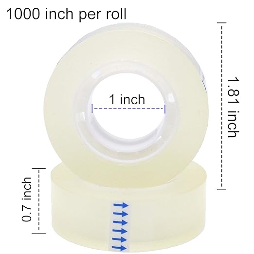 OWLKELA 6 Rolls Transparent Tape Refills, All-Purpose Transparent Glossy Tape - Image 3