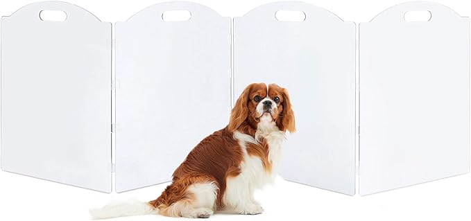 Clear Acrylic Freestanding Dog Gates by Feoyoho