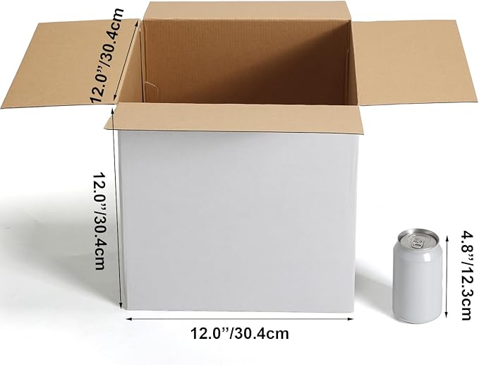 CRUGLA 12x12x12 White Shipping Boxes Set of 10 - Image 2