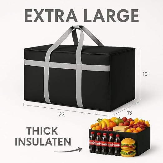 musbus Insulated Food Delivery Bag Cooler Bags Keep Food Warm Catering Therma - Image 8