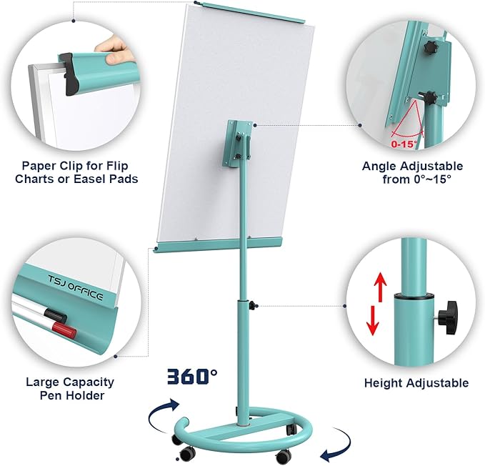 TSJ OFFICE Mobile Whiteboard Magnetic - Image 2