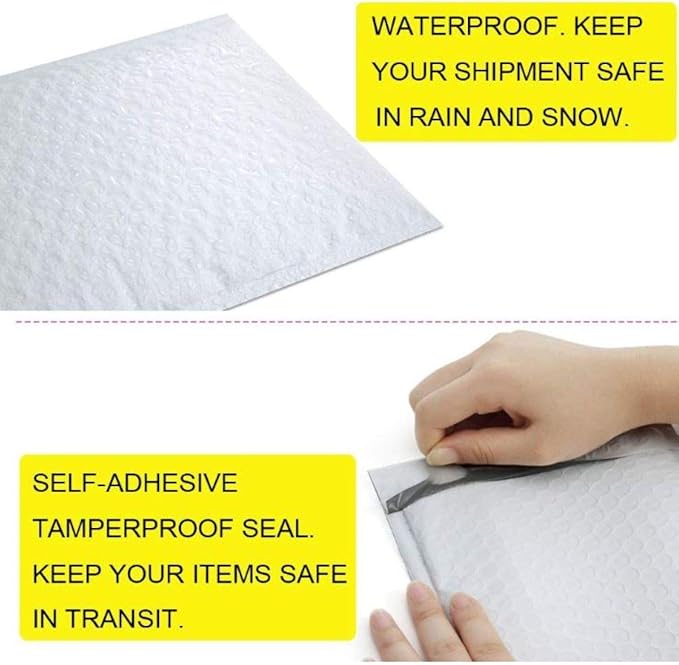 Secure Seal #4 9.5x14.5 Poly Bubble Mailers | Padded Shipping Envelope Mailers - Image 4