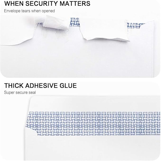 100 Pack #10 Double Window Security Self-Seal Envelopes - Image 5