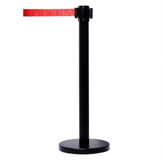 VIP Crowd Control Retractable Belt Stanchion Queue Safety Barrier Set - Image 4