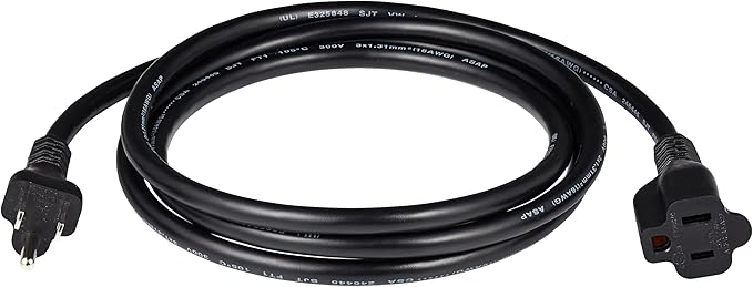 Amazon Basics Extension Cord, 6 Ft, 3 Prong Outlet Extender, Indoor Extension - Image 2