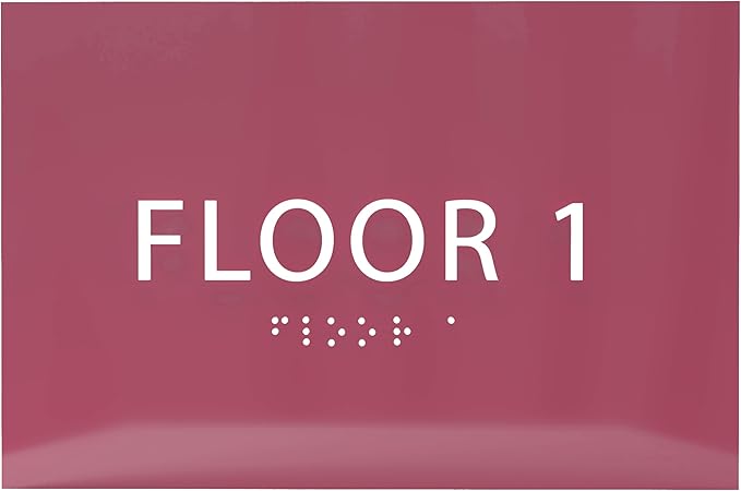 6" X4" Floor 1 Sign by ADACentralSigns