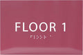 6" X4" Floor 1 Sign by ADACentralSigns
