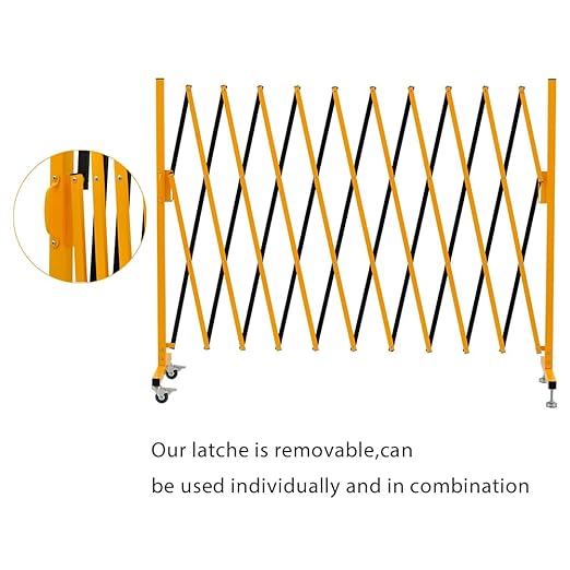 GYMTIME Industrial Expandable Metal Barricade, 11 FT, 47 inch high, Portable - Image 4