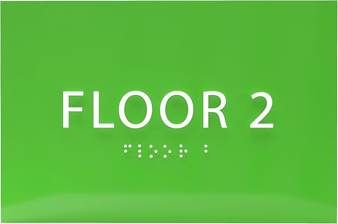 6" X4" Floor 2 Sign by ADACentralSigns