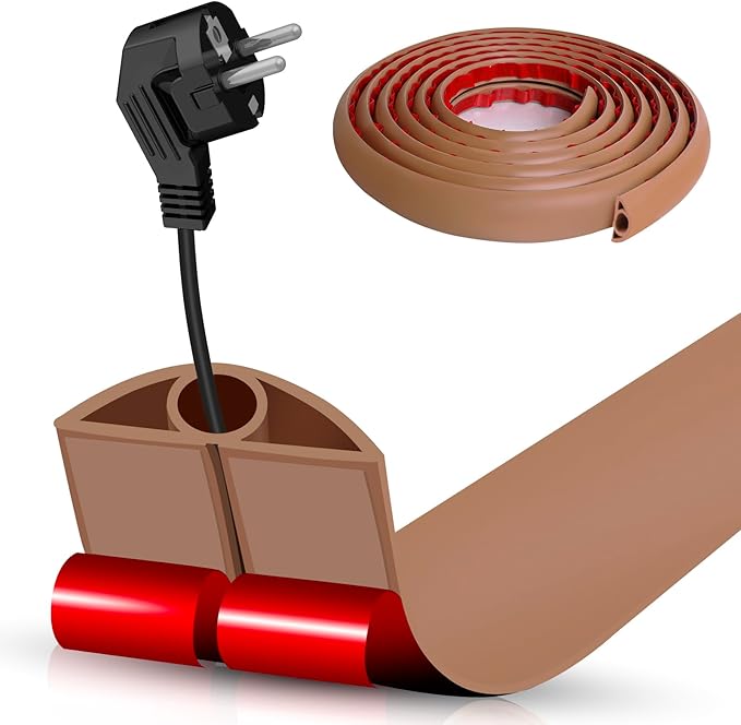 Floor Cord Cover Self Adhesive Cord Hider, 10FT Cable Management, Extension by DBHXXMB-HH