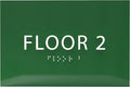 6" X4" Floor 2 Sign by ADACentralSigns