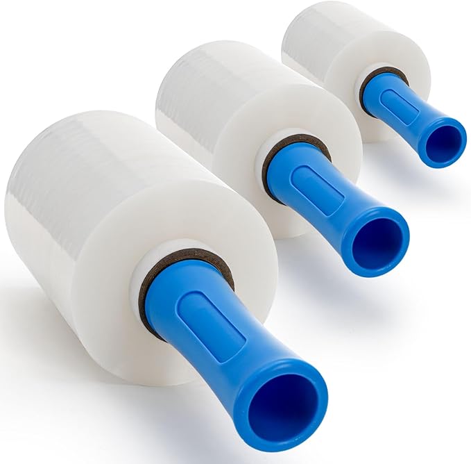 3 Pack 5" x 1000ft Clear Industrial Stretch Wrap Film, 100 Gauge Mini Plastic - Image 8
