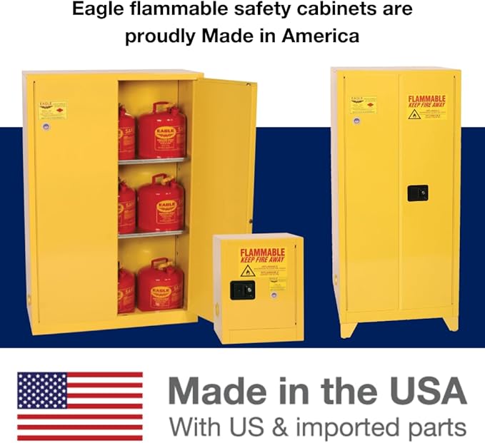 Eagle American Made 2 Gallon F﻿lammable Liquid Storage Cabinet, Manual-Close - Image 10