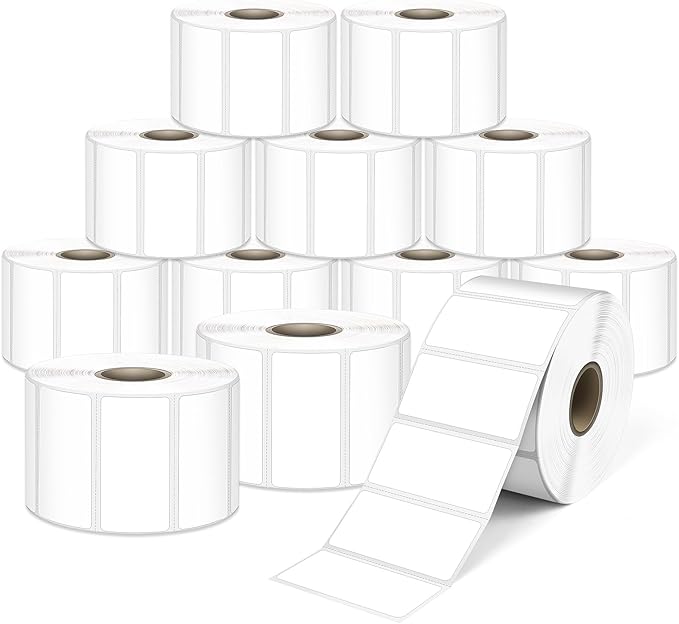 L LIKED 2" x 1" Direct Thermal Labels, Permanent Adhesive Barcode Adress Labels by LLIKED
