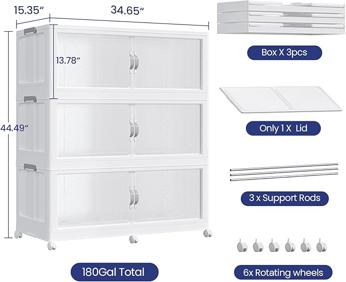 180GAL Plastic Storage Bins - Image 2