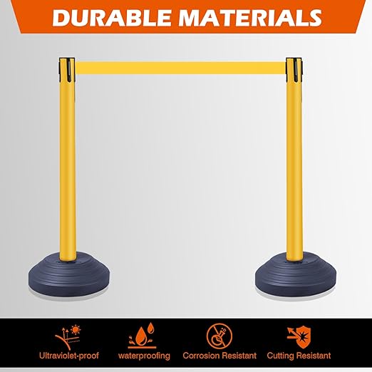 6 Pack Yellow Crowd Control Stanchions - Image 6