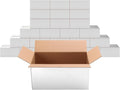 PETAFLOP 10x5x5 Shipping Boxes Set of 25, Small White Cardboard Mailer Box by PETAFLOP