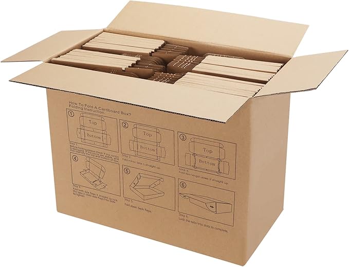 PHAREGE 7x5x2 inch Shipping Boxes Bulk 50 Pack Brown, Tab Lock Tuck Top Mailer - Image 8