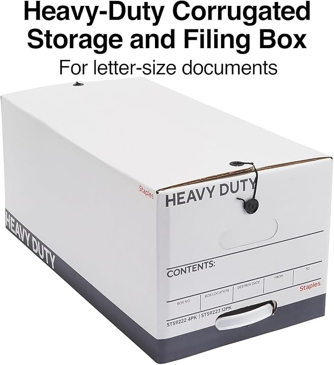 STAPLES Storage & Filing Box, Heavy-Duty - Image 2