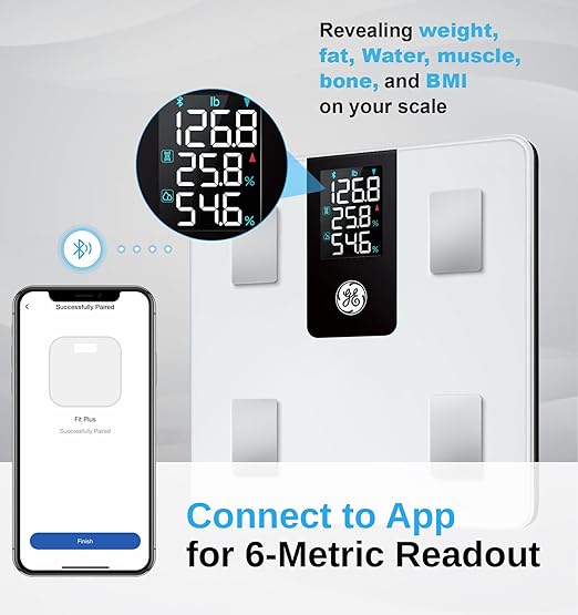 GE Smart Scale for Body Weight BMI Fat Muscle Mass - Image 3