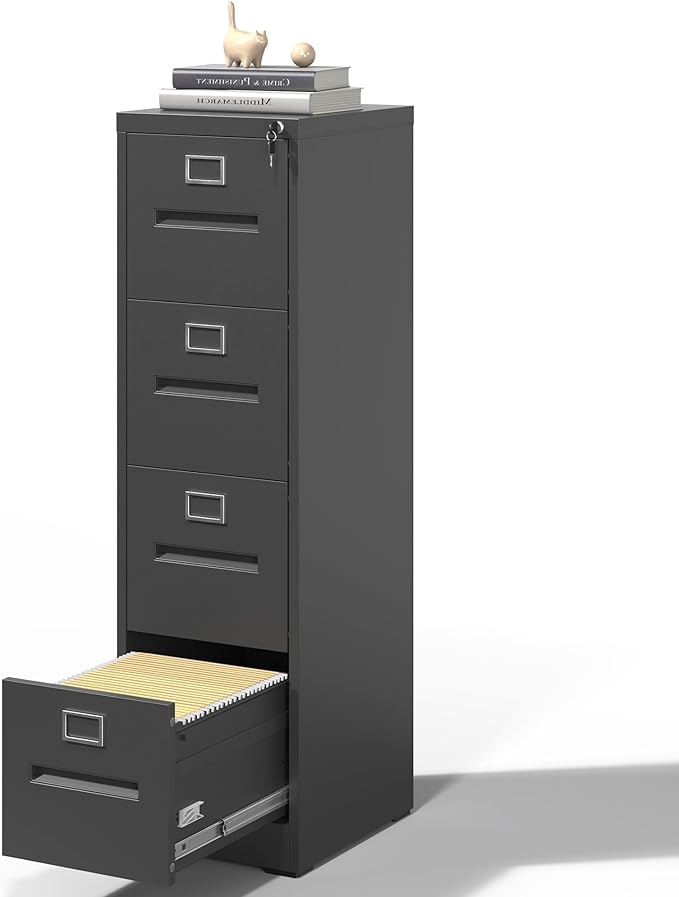 4 Drawer File Cabinet, Steel Filing Cabinets by IKIMIMetalFurniture