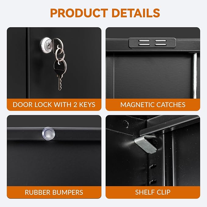 BESFUR 36" H Metal Cabinet - Image 5