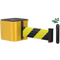 WM412 Retractable Belt Wall Mounted Yellow Crowd Control Barrier and Receiving by Visiontron