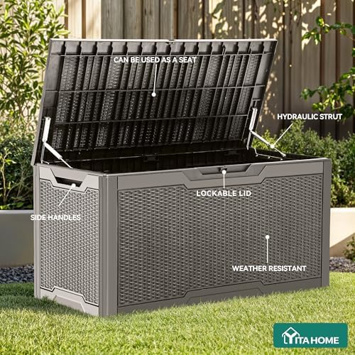 YITAHOME 100 Gallon Resin Deck Box - Image 3