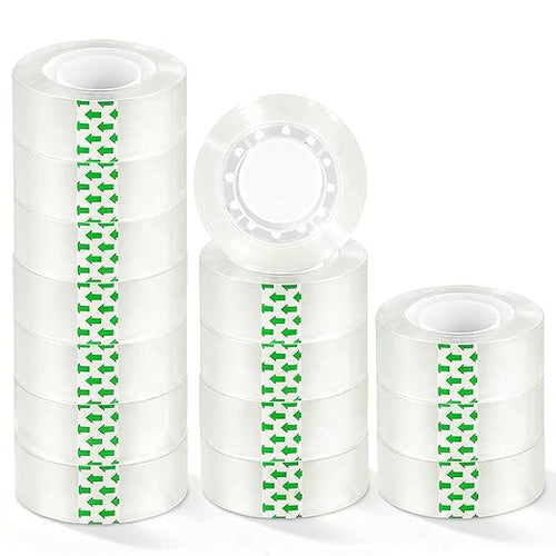 15 Rolls Transparent Tape Refills, Gift Wrap Tape 3/4 Inch x 1000 Inch by Cayxenful
