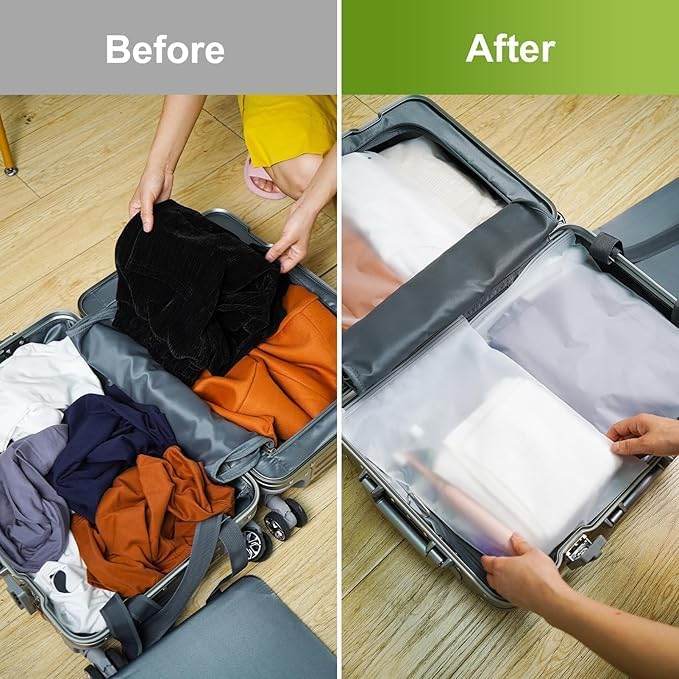 Frosted Packaging Bags for Shipping, 50 Pcs 14x18 Inch Zipper Plastic Shirt Bags for Clothing, T-Shirt, Pants, Document, Sweaters, 3 Mil with Vent Holes - Image 5