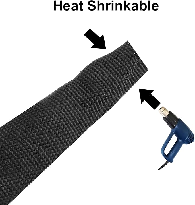 MECCANIXITY Braided Cable Sleeves Heat Shrinkable Fabric Sleeving, Network - Image 3