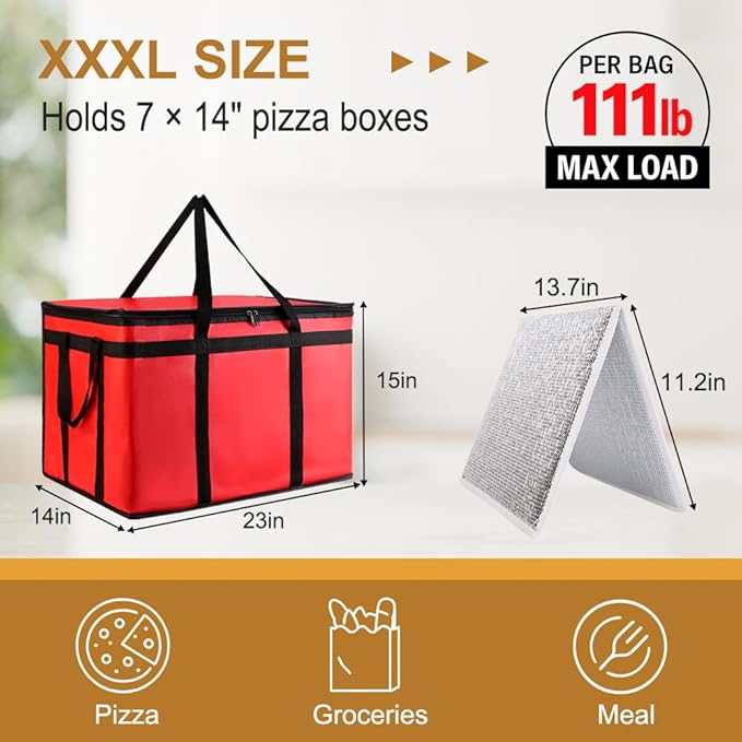 2PK Insulated Food Delivery Bag - Image 2