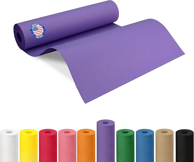 12" x 1200" Purple Kraft Paper Roll by IDLPackaging