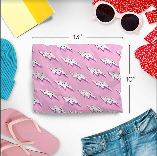10x13 Poly Mailers – Lightning Bolt – Waterproof, Tear-Resistant Shipping Bags - Image 2