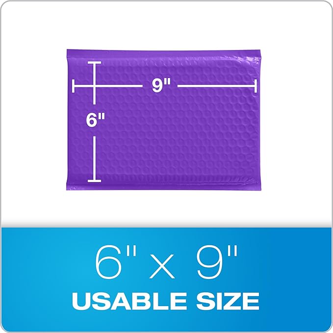 Quality Park Bubble Mailers, 6 x 9, Padded Envelopes, Shipping Bags, Water - Image 6