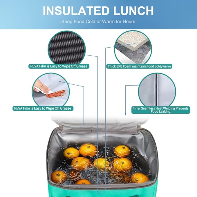 Iknoe Large Cooler Bag Collapsible 24 Can Insulated Bags Leakproof Lunch Cooler - Image 2