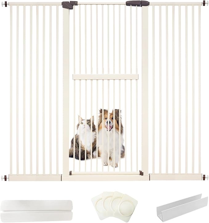 Lumizone Extra Tall Cat Gate 61.02" High Pressure Mounted Extra Wide by Lumizone
