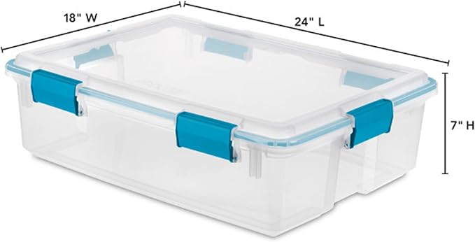 Sterilite 4-Pack Gasket Box, Weather-Resistant Storage Bins - Image 2