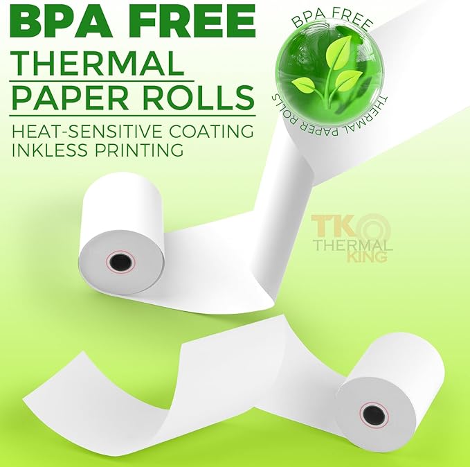 3 1/8" x 190' Thermal Paper, POS Receipt Paper - Image 2